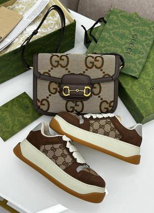 Кросівки gucci преміум фабрика /сумка gucci