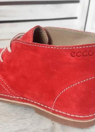 Туфли, ботинки, ботинки красные высокие замш унисекс р. 39,41 "ecco"4 фото