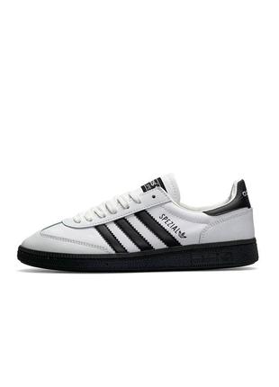 Кросівки чоловічі adidas spezial gray white сірі шкіряні повсякденні кросівки адідас