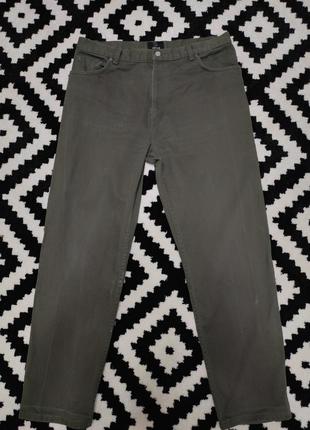 Брюки брюки мужские плотные хаки зеленые широкие прямые gegrge, размер xl2 фото