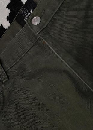 Брюки брюки мужские плотные хаки зеленые широкие прямые gegrge, размер xl4 фото