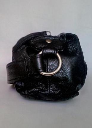 Черная кожаная сумка "debenhams", индия6 фото