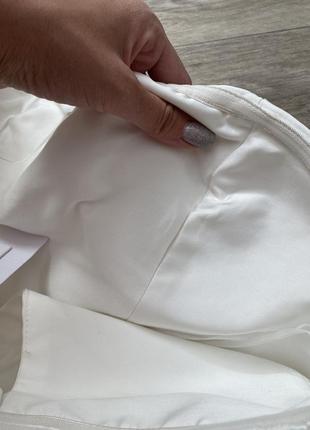 Ромпер сатиновый белый нарядный бюстье комбинезон шорты glamorous l6 фото