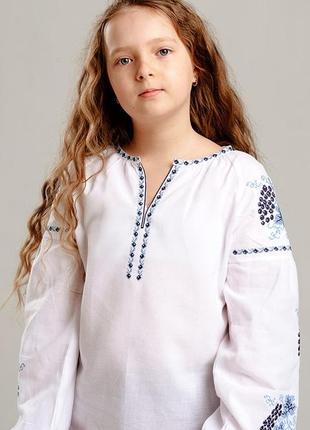 Рубашка для девочки с вышивкой калины вышиванка2 фото