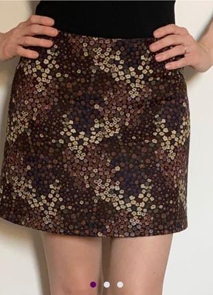 Красивая юбка zara румыния цветы этикетка3 фото