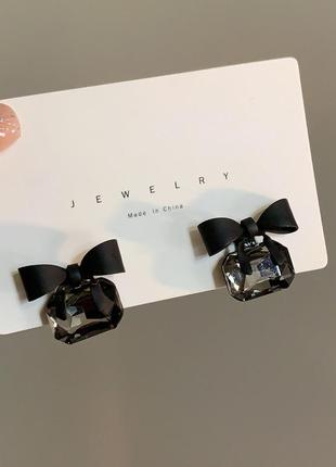 Сережки з бантиками серьги с бантиками 12112