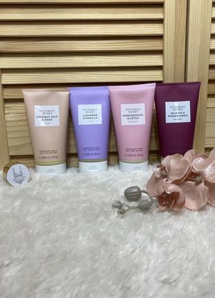 Крем-гель для душа victorias secret natural beauty coconut milk & rose - кокосовое молоко и роза4 фото