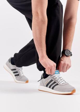 Кроссовки мужские adidas originals iniki grey серые повседневные кроссовки адидас иники8 фото
