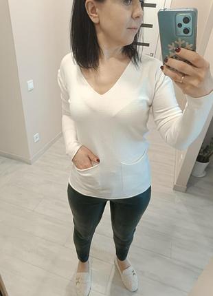 Лонгслів молочного кольору 6