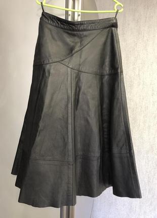 Кожаная винтажная юбка