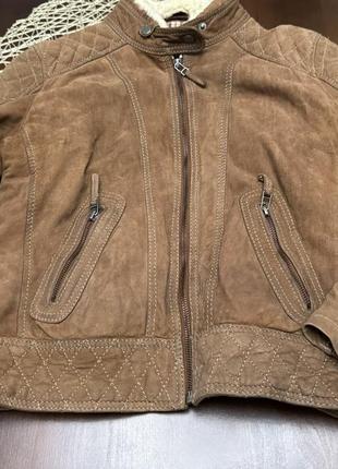 Классная куртка  курточка авиатор замш стильная модная3 фото