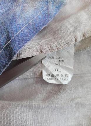 Лен туника блуза летняя большого размера льняная5 фото