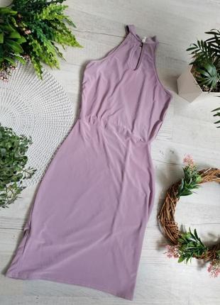 Вечернее красивое лавандовое платье boohoo8 фото