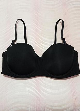 ❤️люкс бренд ❤️ невероятно шикарный базовый черный бюстгальтер балконет