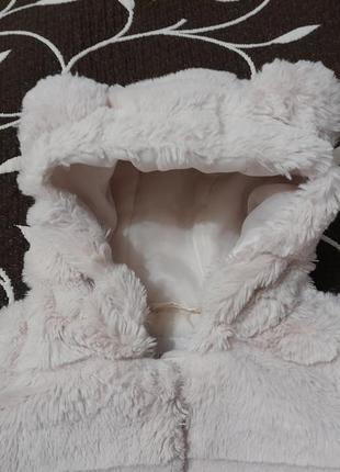 Куртка меховая демисезонная  на девочку 9-12 месяцев, фирмы primark3 фото