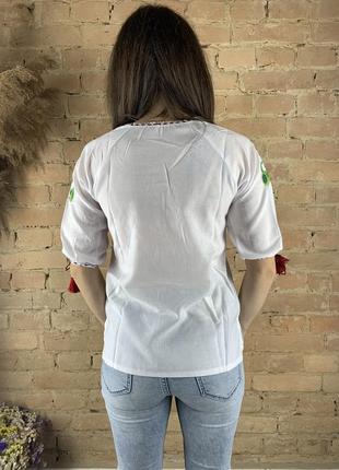 Женская вышитая рубашка маками6 фото