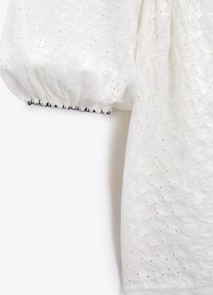 Коротка сукня з вишивкою кльош zara /9475/5 фото