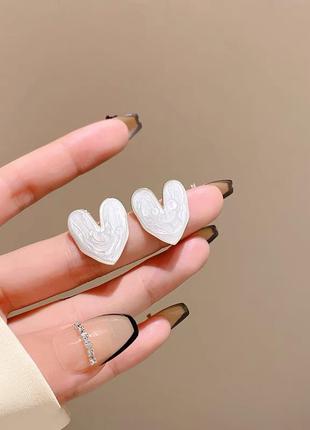 Сережки сердечка серьги сердечка 12103