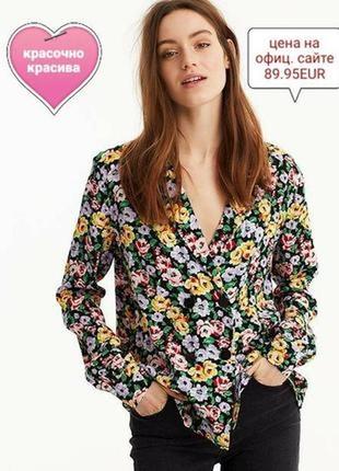 472.лаконічна віскозна блузка в гарний квітковий принт успішного бренду з данії mbym