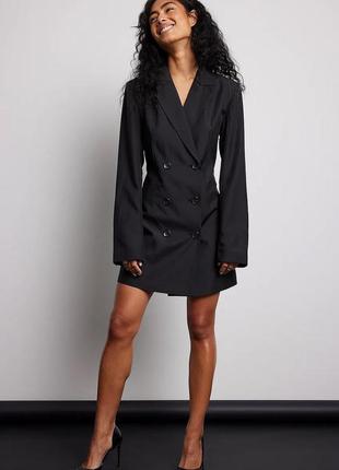 Платье-жакет, платье пиджак, платье мини, платье костюм, черное платье по фигуре от бренда na-kd1 фото
