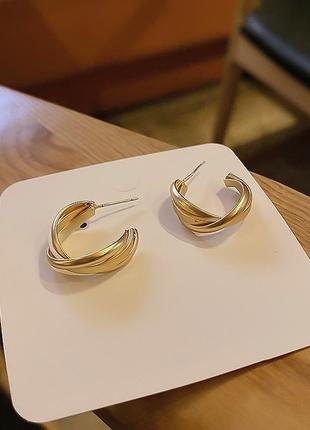 Сережки півкільця серьги полукольца 12101