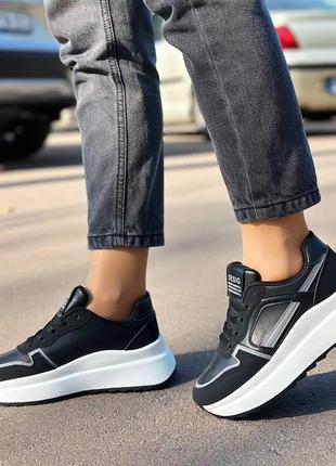 Стильные кроссовки эко кожа + эко нубук