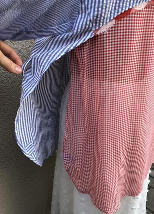 Блуза,рубашка в полоску,вышивка,кружево,этно бохо стиль,хлопок5 фото