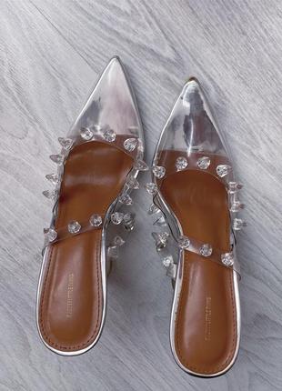 Шикарные прозрачные силиконовые босоножки туфли 22,5 см ножка pretty little thing7 фото
