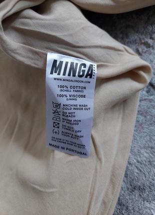 Трендовая  юбка миди а-силуєта🔹принт бежево-коричневий клетка🔹коттон minga london (размер 34)10 фото