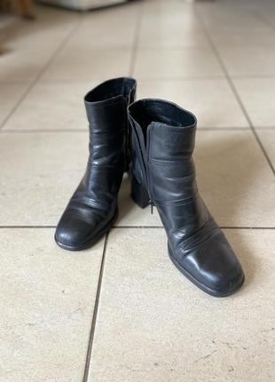 Сапоги винтажные квадратный носок, квадратные каблуки4 фото