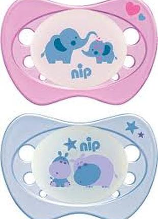 Силіконова пустушка нічний сон №2, 5-18 міс nip 31310