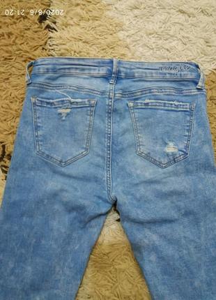 Трендовые рваные скинни джинсы tally weijl, с-м (можно больше)9 фото