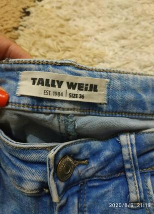 Трендовые рваные скинни джинсы tally weijl, с-м (можно больше)4 фото