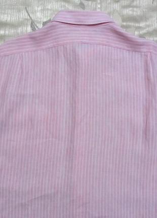 Льняная мужская рубашка polo ralph lauren оригинал 100% лен3 фото