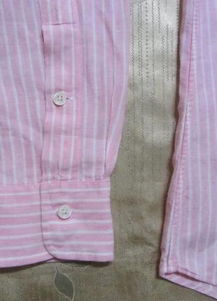 Льняная мужская рубашка polo ralph lauren оригинал 100% лен8 фото
