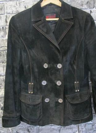 Куртка пиджак женский -woger- 46 размера натуральная замша1 фото