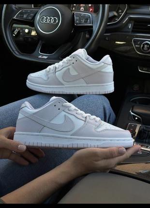 Женские кроссовки nike sb dunk low retro white easy pink2 фото