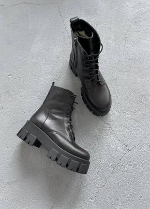 Ботинки черные2 фото