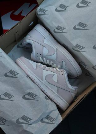 ✔️женские кроссовки nike sb dunk low retro white easy pink