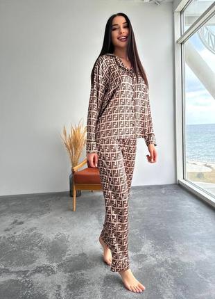 Женская пижама модель: 1188 турецкий шелк1 фото