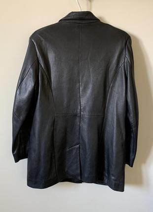 Базовый натуральный шкиряной пиджак классического кроя (размер 14/42-16/44)2 фото