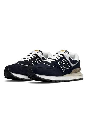 Кроссовки мужские new balance classic dark navy white синие повседневные кроссовки нью баланс2 фото