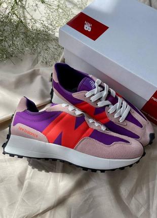 Жіночі кросівки new balance 327 purple1 фото