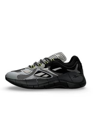 Кроссовки мужские reebok zig kinetica grey black серые спортивные кроссовки рибок