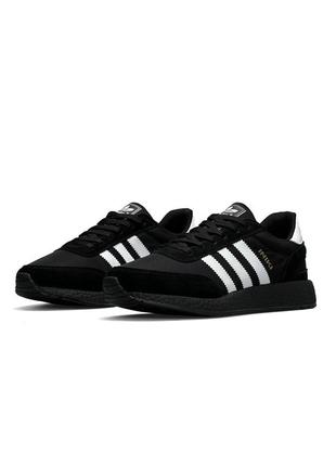 Мужские кроссовки adidas originals iniki total black white