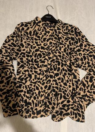 Рубашка блуза в леопардовый принт тренд сезона2 фото