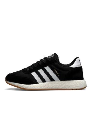 Мужские кроссовки adidas originals iniki black white