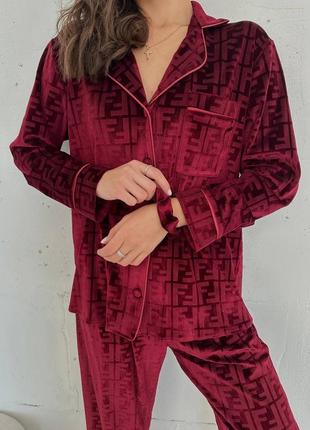 Женская пижама модель: 1145 бархат2 фото