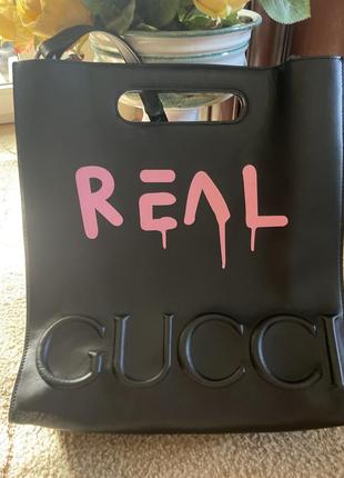Сумка кожа италия gucci