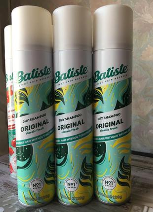 Сухий шампунь для волосся batiste dry shampoo clean & classic original, 200 мл, батисте2 фото